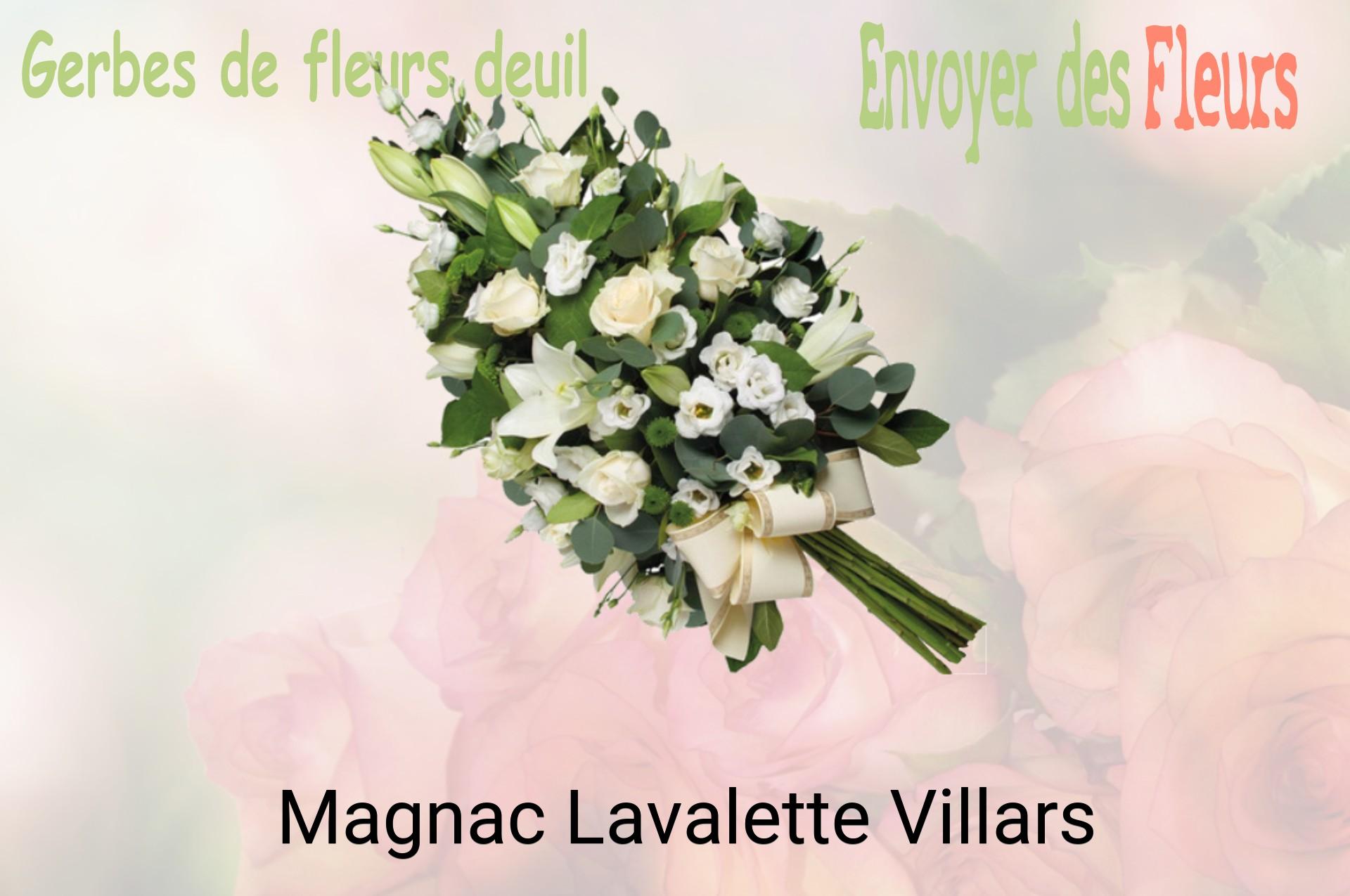 Gerbe de fleurs de deuil livrée à Magnac-Lavalette-Villars